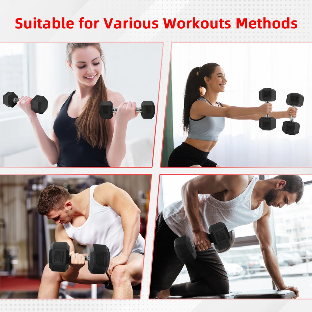 Rubber Encased Hex Dumbbell, Cool Gray 5 Lb